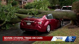 Severe storms hit Milwaukee damaging cars and homes, many without power