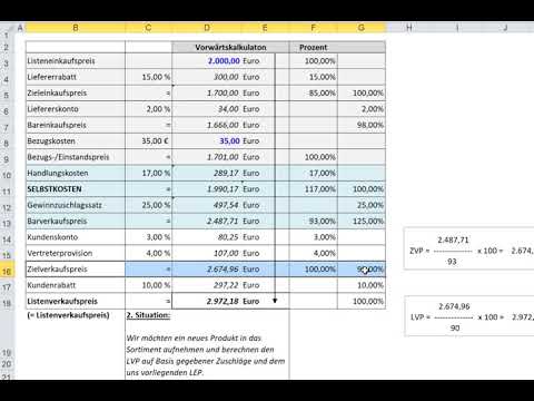 Gesamtübung Handelskalkulation