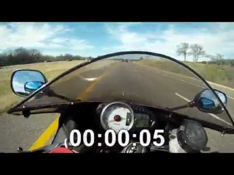 0 to 60 and 0 to 90 on my ZX6R