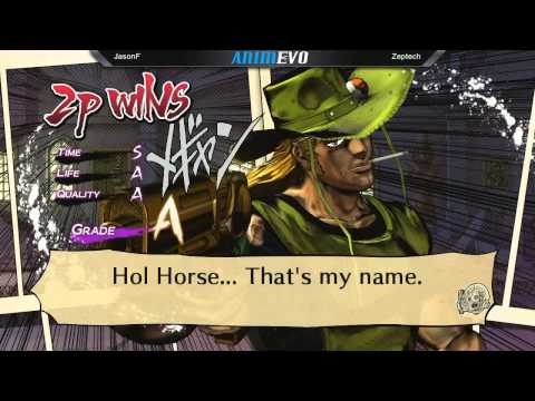 EVO2014 "AnimEVO" JojoASB - M13 JasonF (Zeppeli) VS Zeptech (Hol Horse)