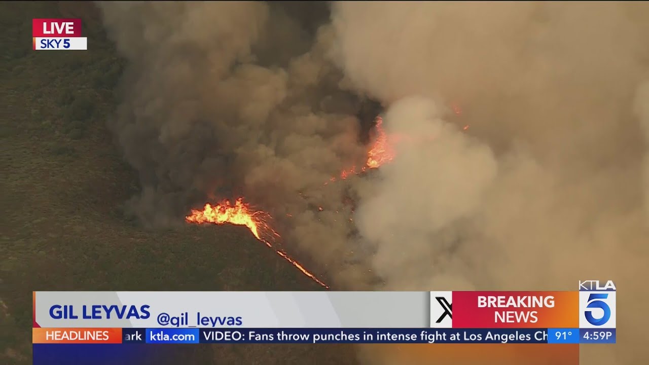 Mandatory evacuation orders in place for fire burning in Trabuco Canyon