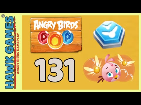 Angry Birds Stella POP Bubble Shooter Level 131 - Walkthrough, No Boosters