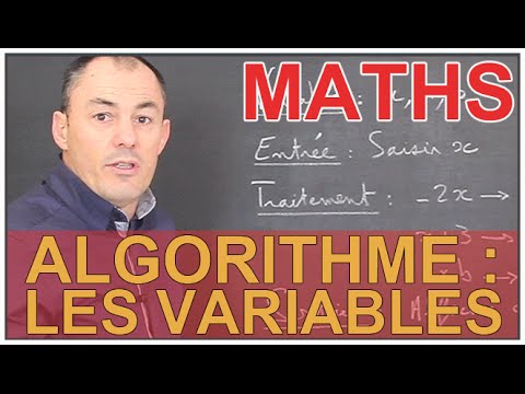 Algorithm: variables - All levels - Maths - Les Bons Profs