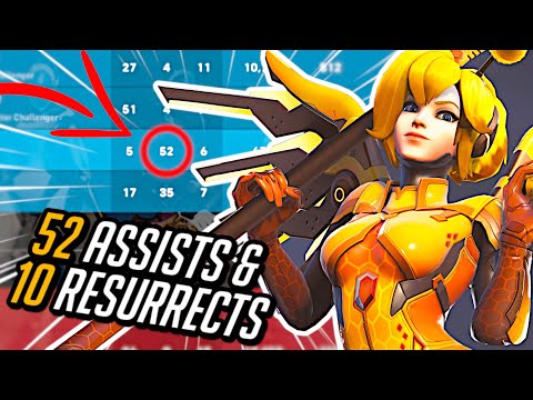 52 Assists & 10 Ressurrects! 😇 Grandmaster Mercy - Overwatch 2
