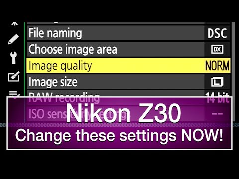 Nikon Z30 - Change these settings NOW!  - no ads, no interruptions