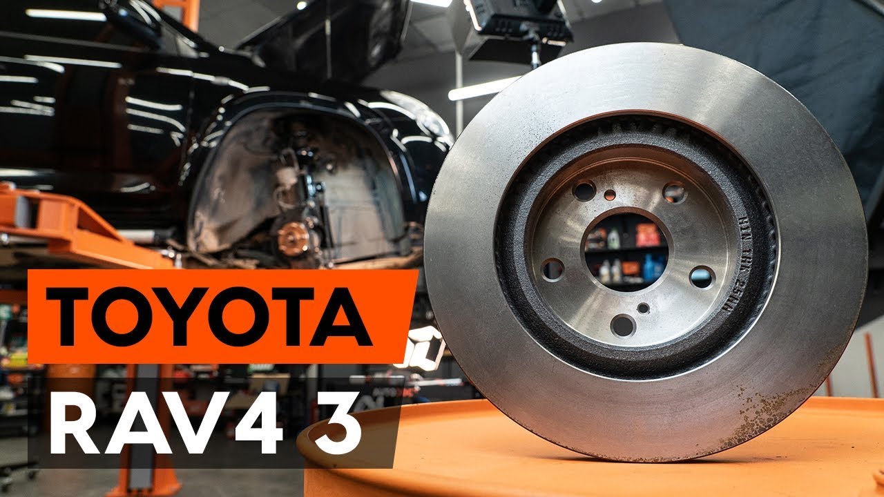 Como mudar discos de travão da parte dianteira em Toyota RAV4 III - guia de substituição