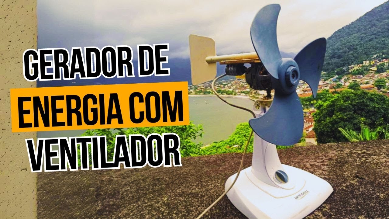 Criando um Gerador de Energia a partir de um Ventilador Antigo!