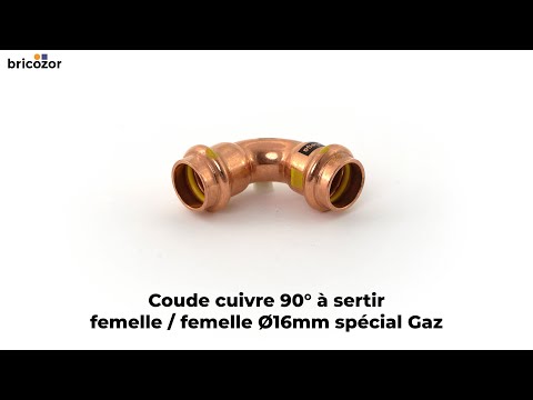 Coude cuivre 90° femelle / femelle à sertir spécial Gaz VIEGA