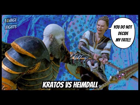Kratos vs Heimdall Boss Fight - God of War Ragnarok