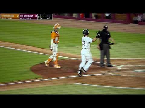 Great play by play call on South Carolina's Brady Allen's big 3 run home run vs. Tennessee