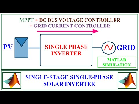 Single stage Single phase Grid connected solar PV inverter - MATLAB Simulation.