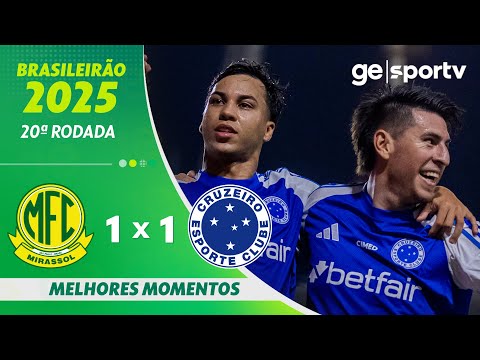 Gols e lances de Mirassol x Cruzeiro