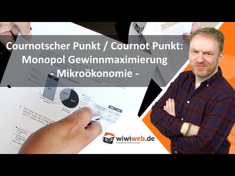 Cournotscher Punkt / Cournot Punkt: Monopol Gewinnmaximierung