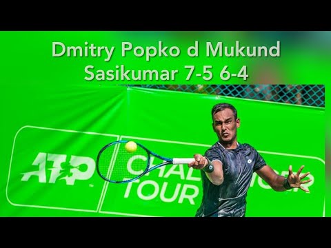 ATP Bangkok 2 Challenger: Mukund Sasikumar Vs Dmitry Popko R3 Highlights
