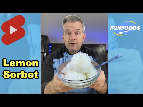 Homemade Lemon Sorbet TikTok #Shorts
