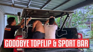 TopFlip Ultimate & Sport Bar DELETE! + Hilux Conquest Bedliner Removal & Bed Cleaning
