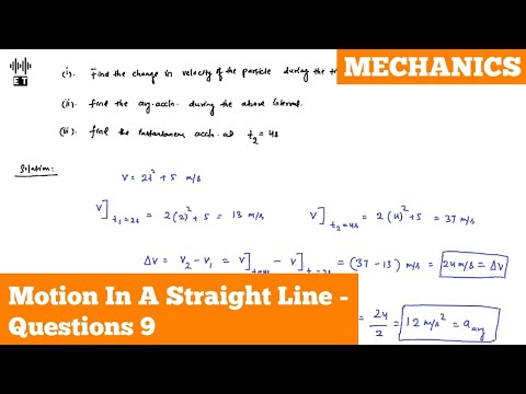 Uniform Motion In A Straight Line Basic Concepts Mechanics