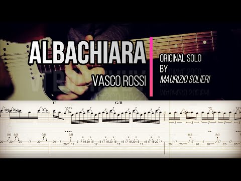 Albachiara - Vasco Rossi | TAB Assolo | Guitar Cover | Tutorial | Lesson | Spartito