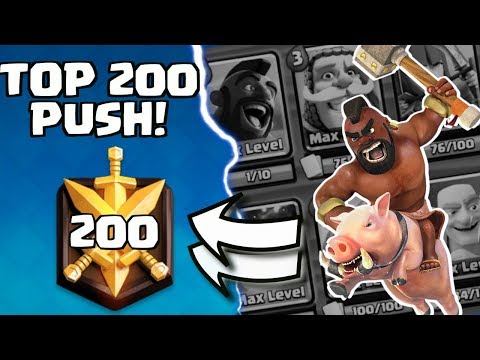 CAN WE PUSH TOP 200? | Insane Hog Cycle Pushing | Clash Royale