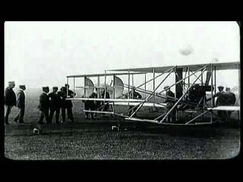 Wilbur Wright und seine Flugmaschine - 1909