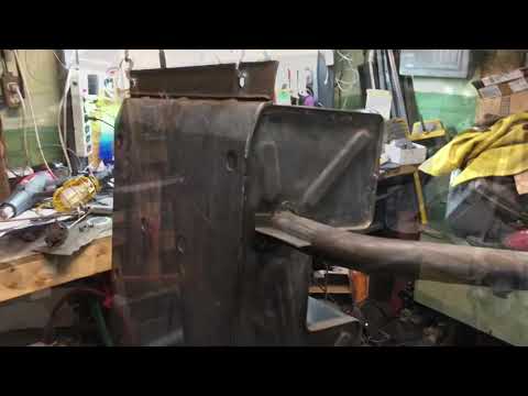 Fuel Tank Cleaning Install Rear Chassis Frame Repair Land Rover Series 2A restoration 2.25L Part 17