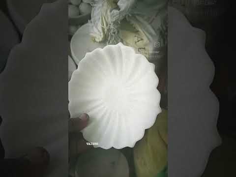 Low Price Range Handmade Super Marble Quality Work Flower Shape Uruli For Decoration
