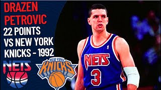 Drazen Petrovic 22 points vs New York Knicks | 1992