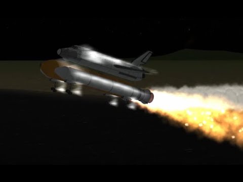 KSP 1.10: Horizontally launched shuttle...  The kerbal way
