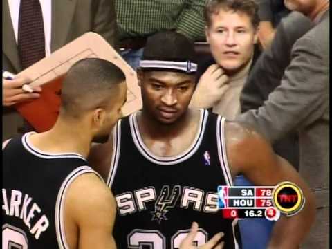 2004 NBA Rockets v Spurs - Tracy McGrady scores 13pts in 33secs to win the game.