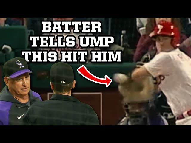 JT Realmuto tells the ump he got hit and Bud Black gets mad, a breakdown
