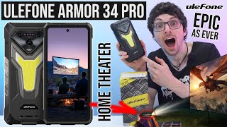 2025's Best Projector Rugged Phone! - Ulefone Armor 34 Pro Review (Pocket Movie Theater, HiFi Sound)