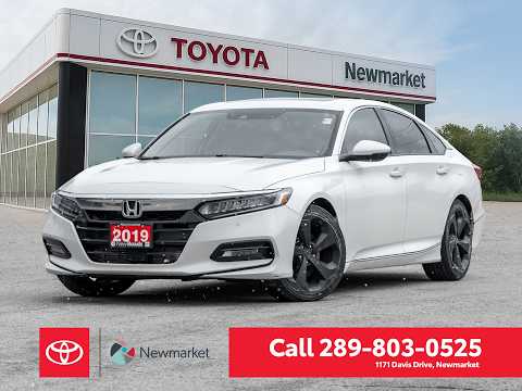 2019 Honda Accord Sedan Touring CVT in White for sale at Newmarket Toyota in Newmarket, ON