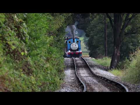 Thomas The Tank Engine - Black Horse Rd "Tree Tunnel" - Strasburg Rail Road, PA - Sept 17, 2023 (4K)