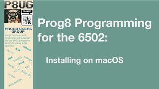 Prog8 Programming for the 6502: Installing on macOS