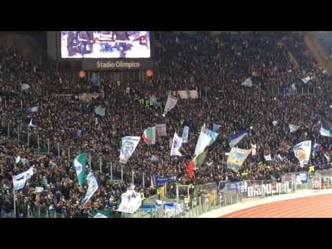 Lazio-Milan 4-5 rigori (28-02-2018) Coppa Italia, Curva Nord vs settore ospiti cori