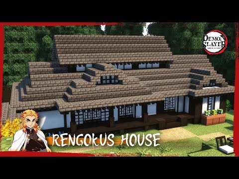 MINECRAFT | How to Build the Rengoku's house from Demon Slayer anime 👺(w/ Dawn of Time mod)