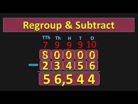 Class 4 | How to REGROUP AND SUBTRACT 5-Digit Numbers ? | PMCE