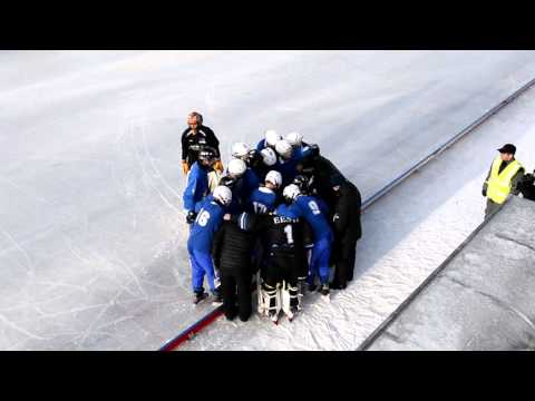 Pojat 15 vuotta Jääpallon MM-kisat 2016  Suomi- Viro pronssiottelu