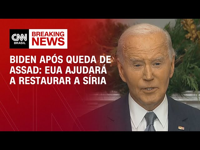 Biden após queda de Assad: EUA ajudará a restaurar a Síria | AGORA CNN