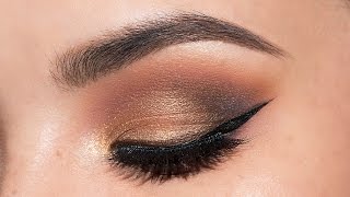 Gold Smokey Eye Makeup Tutorial