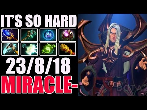 IT'S SO HARD - Miracle- 9k MMR Plays Invoker in A HARD GAME & MADE 23 KILLS - Dota 2 Ranked