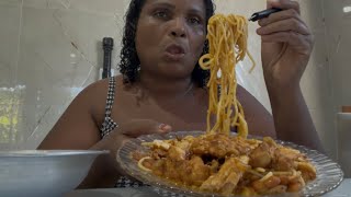 ALMOÇO DE HOJE FILÉ DE FRANGO MACARRÃO FEIJÃO Pimenta na conserva| AQUI NA ROÇA 🩷✅