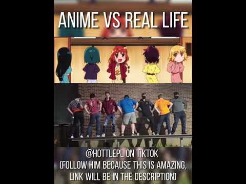 Joshiraku Ending Theme - Nippon Egao Hyakkei | Tiktok dance vs anime