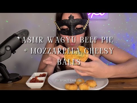 ASMR WAGYU BEEF PIE + SERIOUSLY CHEESY FRIED MOZZARELLA BALLS MUKBANG (Real eating sounds)