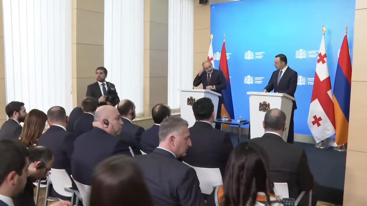 Նիկոլ Փաշինյանը եւ Իրակլի Ղարիբաշվիլին ամփոփում են միջկառավարական հանձնաժողովի նիստի արդյունքները