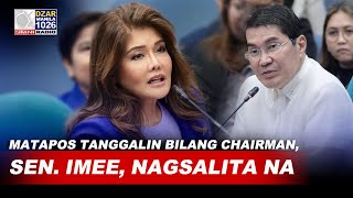 Download lagu Matapos tanggalin bilang Foreign Relations Comittee chairman, Sen. Imee Marcos NAGSALITA NA mp3