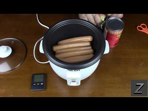 How to make chili dogs in a rice cooker