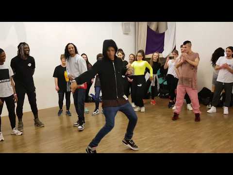 Les Twins Berlin workshop Motions studio april 2019 Larry freestyle 3 with Laurent