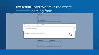 Waste Tracker - How to create a waste record