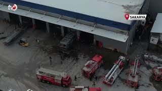 Lojistik Firmasında Yangın 1 İtfaiye Eri Yaralandı